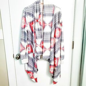 Artistic Taste Pink, Grey & White Aztec Shrug